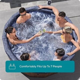Lay-Z-Spa Toronto AirJet, 7 Person Foam Wall Hot Tub - Image 2